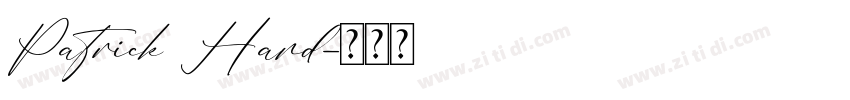 Patrick Hand字体转换